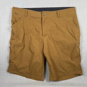KUHL Shorts Men's Size 38 Renegade Brown 11" Outdoor Hiking Trail Zip Pockets